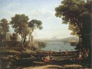 Claude Lorrain landscape with the marriage of lsaac and rebecca France oil painting artist